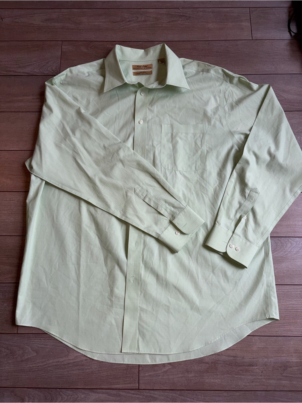 Roundtree & Yorke Pale Green Long Sleeve Dress Shirt